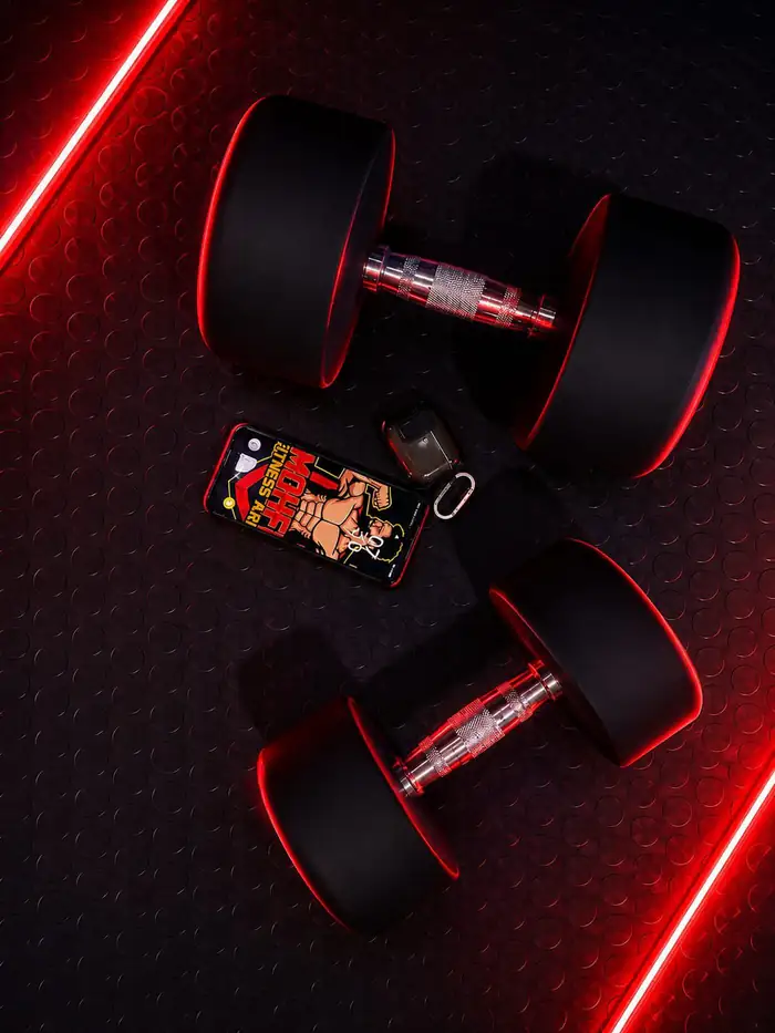 Mohfit branded dumbbells